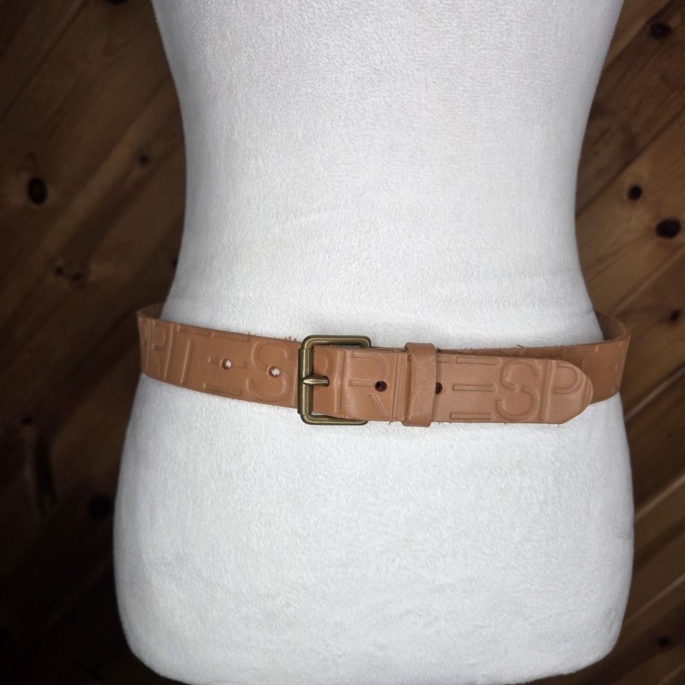ESPRIT Tan Spell Out Belt Small